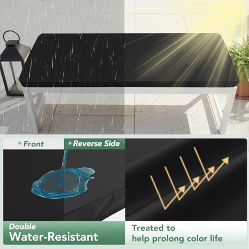 Summsun Outdoor Bench Cushion Pad, 48 x 18 x 3 Inch, Black - color: Black, size: 48x18x3 Inch