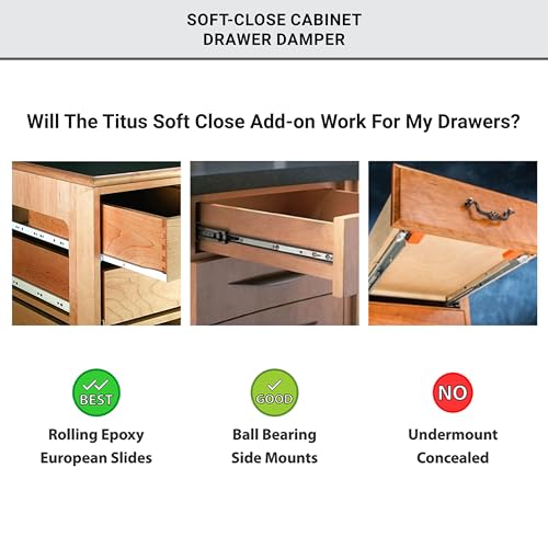 Titus Soft-Close Device For Drawers in Face-Frame Cabinets White