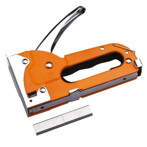 Edward Tools Harden Heavy-Duty Staple Gun – Fine Steel, Chrome Handle – Fits 4-8mm (5/32" to 5/16") U-Type Staples – for Upholstery, Woodworking, Crafts, Roofing – Includes 100 Staples