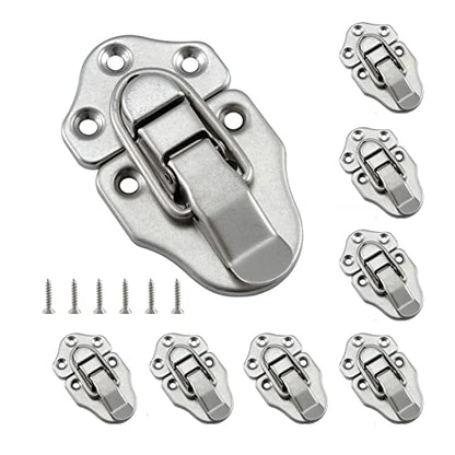Duckbill Hasp Latches, Small Toggle Box Latches, Satin Nickel, 8 Pack - color: Satin Nickel, size: 8 Sell Pack