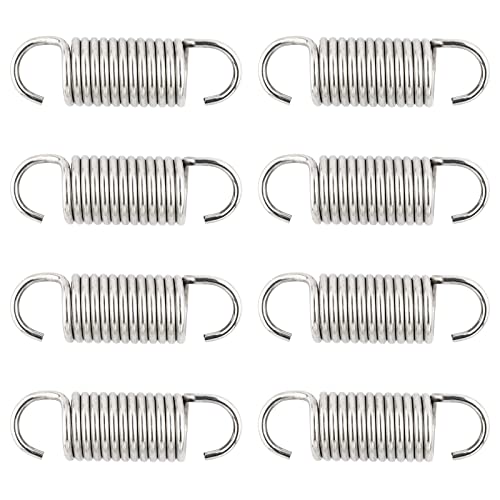 2-1/2 inch Stainless Steel Furniture Replacement Springs for Recliner Sofa Bed Rollaway Bed Trundle Bed White- Set of 8