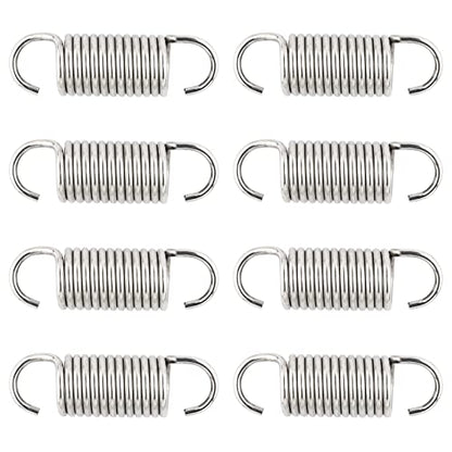 2-1/2 inch Stainless Steel Furniture Replacement Springs for Recliner Sofa Bed Rollaway Bed Trundle Bed White- Set of 8