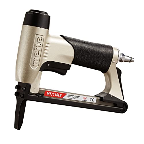 meite MT7116LN Pneumatic Upholstery Stapler 22 Gauge 71 Series 3/8" Crown 1/4" to 5/8" Length Long Nose Stapler
