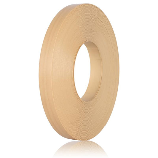 Natural Maple Edge Banding, 15/16" x 25ft PVC Edge Banding Tape, 1mm Thick Non-Glued Wood Grain Veneer Edging for Modern Furniture Repair, Shelving & DIY Craft Wood Edge Trim - color: Natural Maple, size: 15/16 inch X 25 ft
