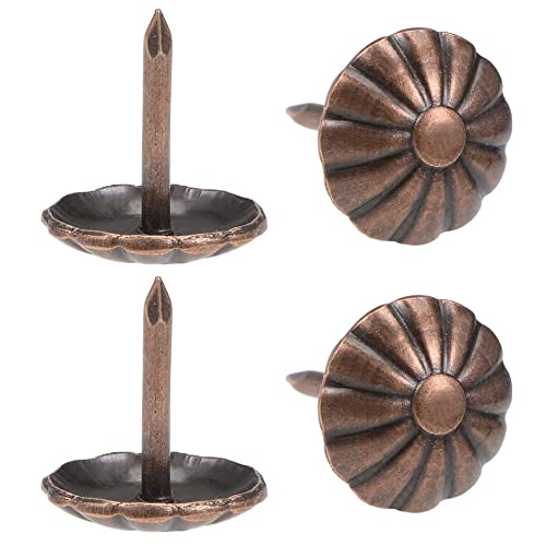 Antique Upholstery Tacks,120PCS,Furniture Tacks Nails,7/16 Inch Upholstery Nails for Sofa, Chair, Bed and Other Furniture (Red Copper) - color: Red Copper