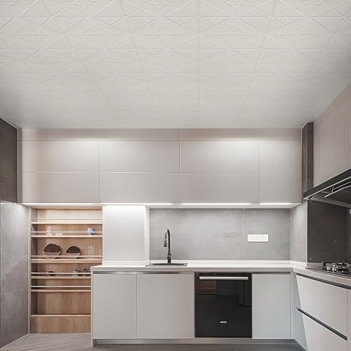 Ceiling Tiles 13.8x13.8 inch, 16 Pcs Ceiling Tiles - color: Geometric, size: 16pcs