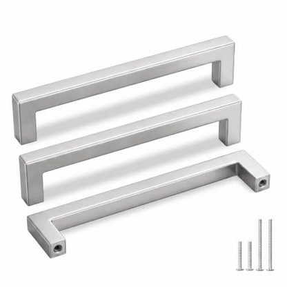 Goldenwarm 30 Pack 6-1/4" Brushed Nickel Cabinet Pulls Cabinet Handles - color: Brushed Nickel, size: 6-1/4in Hole Centers