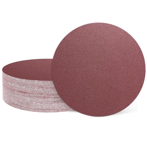 HARFINGTON 15 Pcs 8 Inch Sanding Discs 100 Grit Red Aluminum Oxide - size: 8 Inch(100 Grit)