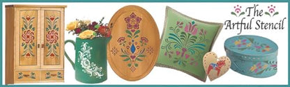Floral Flourish Border Stencil Template - 16.8" x 2.1" - for DIY Crafts, Romantic Flower Bouquet & Colonial Home Décor, Reusable Mylar Wall & Furniture Painting – The Artful Stencil