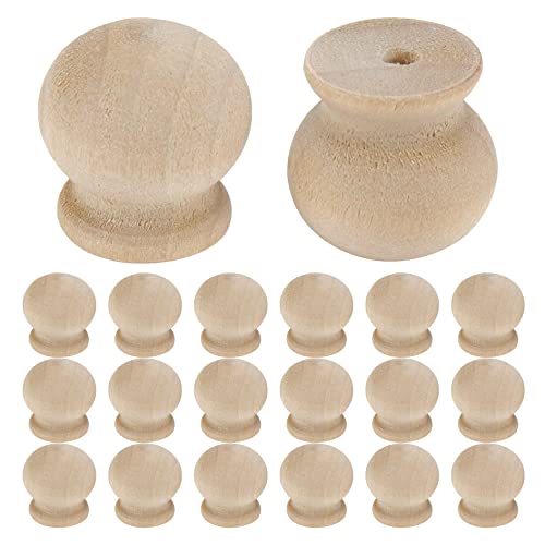 Oedema 20PCS Wooden Mini Furniture Knobs 0.7"×0.7" - style: Style 2,18*18mm,20pcs
