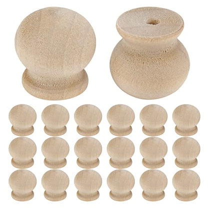 Oedema 20PCS Wooden Mini Furniture Knobs 0.7"×0.7" - style: Style 2,18*18mm,20pcs