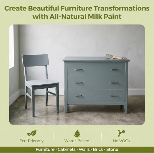 Miss Mustard Seed's Milk Paint for Furniture, Cabinets & Wood, Aviary, Sample - color: Aviary, size: 1 Ounce (Pack of 1)