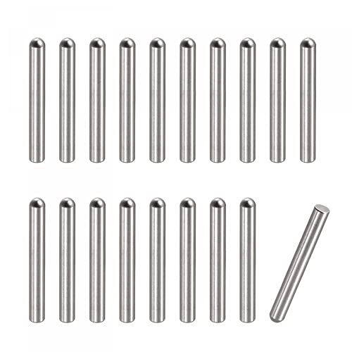 uxcell 2.6x20mm Dowel Pins, 50pcs 304 Stainless Steel Round Head Flat Chamfered End Dowel Pin Bunk Bed Pins Shelf Pegs Support Shelves Fasten Elements - size: 2.6x20mm