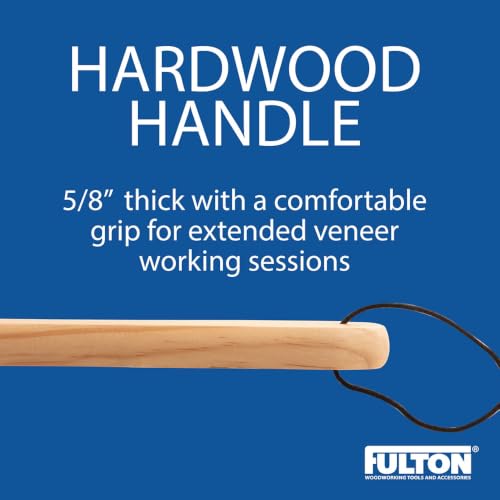 Fulton Veneer Scraper with Beveled Edges and Hardwood Handle for Applying