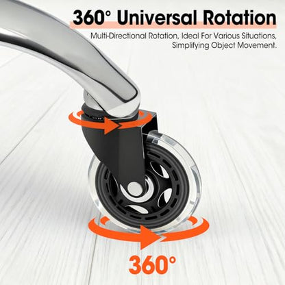 Office Chair Wheels, Set of 10 Rubber Caster Wheels, Roller Blade Wheel Heavy Duty Casters, Replacement Wheels for Most Chair Wheel, Easy to Install (Not for IKEA) - color: 10p