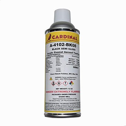 BLACK Powder Coat Touch-up Spray Paint | Car Parts and Repair Refinishing Clear Coat for Permanent Sealing of Coated Surfaces (A-4102-BK08) - color: BK08 20 GLOSS