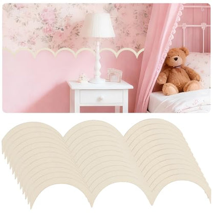 Scallop Wood Trim, 12 Pack Wave Scalloped Wood Trim, 15.75 x 2.76 inch - color: 15.75"x2.76" 12 Pack