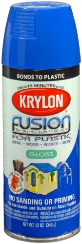Krylon K02329007 Fusion For Plastic Aerosol Spray Paint, 12-Ounce, Patriotic Blue - color: Blue