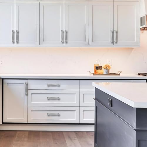 2 Pack 3-3/4inch(96mm) Center to Center Brushed Satin Nickel Cabinet Pulls Handles for Cabinets Cupboard Solid Heavy Duty Drawer Handles Dressers Kitchens bedrooms - color: Brushed Satin Nickel, size: 3-3/4inch(96mm) Center to Center