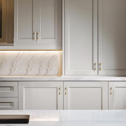 HOME EDIT Brushed Nickel&Gold Pulls Cabinet Handles 2-1/2 Inch 10 Pack - color: Brushed nickel and gold, size: 2-1/2 In Hole Center