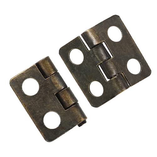 BokWin Mini Hinge for Wooden Jewelry Box, 50PCS, 13 x 12 mm