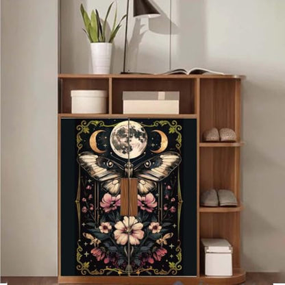 OLYCRAFT 3Pcs/Set Butterfly Earth Rub on Transfers for Furniture and Crafts 12x6 Inch Border Furniture Decals Decor Flower Transfer Stickers with 1pc Scraper for Scrapbook Window DIY Home Decor - style: Butterfly
