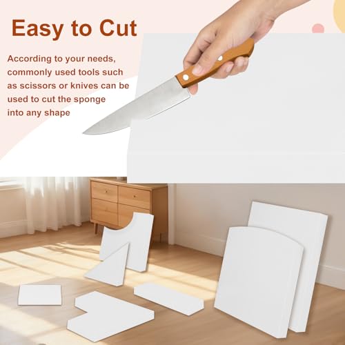 High Density Upholstery Foam 2" X 24" X 24", 3PCS Couch Cushion Replacement - size: 2" X 24" X 24"