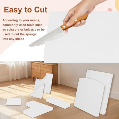High Density Upholstery Foam 2" X 24" X 24", 3PCS Couch Cushion Replacement - size: 2" X 24" X 24"