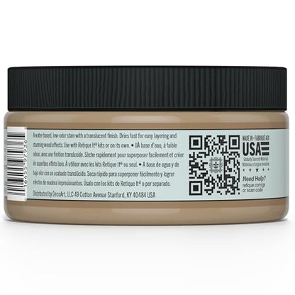 Retique It Wood'n Stain - Liquid Wood Gel Stain Interior/Exterior (08 oz (Half-Pint), 45 Barn Wood)