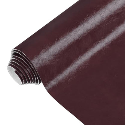 54" Marine Vinyl Upholstery Faux Leather Fabric by The Yard Waterproof - color: Burgundy, size: Pre-cut 1 Yard 54"x36"