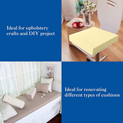 Nigoone 5"X 24"X 24" Upholstery Cushion Square Foam Replacement for Couch Chair Seat Padding, High Density Thick-Custom Pillow and Craft Foam Upholstery Supplies, 5 Inch Thick - size: 5×24×24