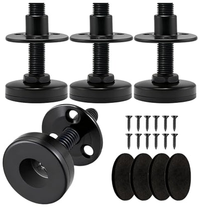 Heavy Duty Leveling Feet 4 Pack-1320 lbs Capacity, 3/8"-16 Thread Adjustable Furniture Levelers with 1" Height Adjustment, Furniture Feet for Table, Cabinet, Workbench, Appliance Stabilization - size: 3/8"-16,4pcs