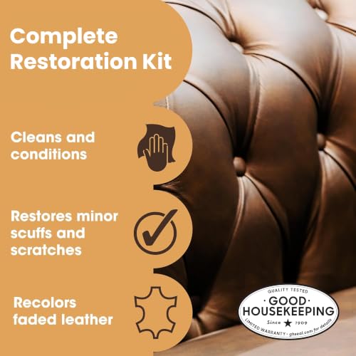 Furniture Clinic Leather Complete Restoration Kit, Dark Grey, 5 Piece - color: Dark Grey, size: Complete Kit