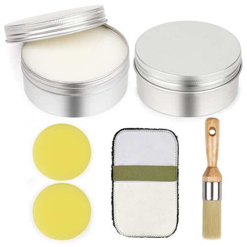 2PCS Furniture Finishing Wax Chalk Paint Clear Finishing Wax - color: White 400G