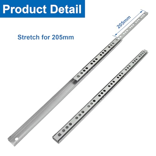 12" Small Narrow Drawer Slides, 1 Pair - size: 12 Inch