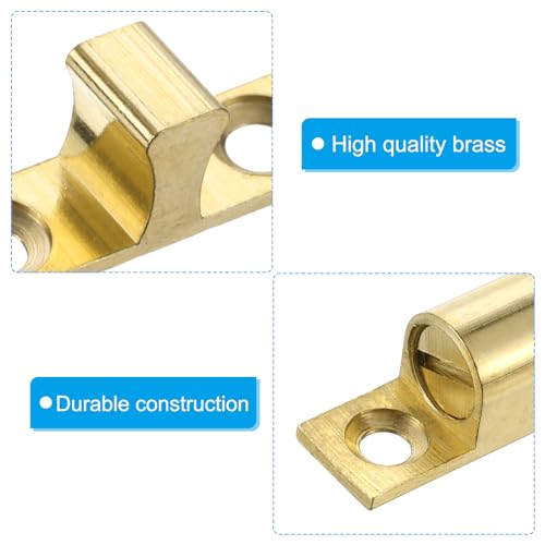 PATIKIL 40mm Double Ball Tension Roller Catch Latch, Solid Brass Adjustable Hardware Fitting with Screws for Cabinet Closet Tension Latch, Gold Tone - size: 40 mm