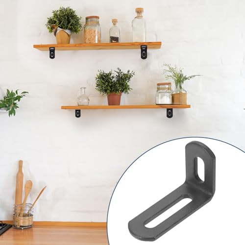 uxcell 10 Pcs Adjustable Right Angle Brackets 2"x1.2"x0.7" Deep Grey - color: Deep Grey, size: 2"x1.2"x0.7"