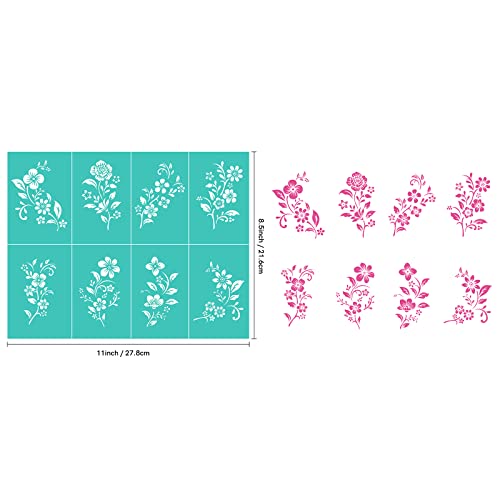 2Pcs Letters Pattern Silkscreen Stencil,Reusable Self-Adhesive Silk Screen Printing, for Decor/Printing on Wood/Fabric/Wall/Cup/Plate/Glass/Paper, Home Christmas Decorations Pattern (8.5x11inch)