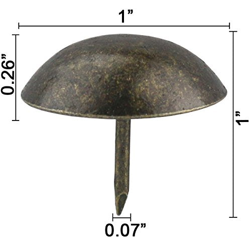 Ogrmar 50PCS Antique Upholstery Tacks for Furniture Round Large-Headed Nail
