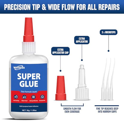 Super Glue Liquid 30g, Fast Bonding Instant All Purpose Crazy Glue - size: Thin Ca Glue