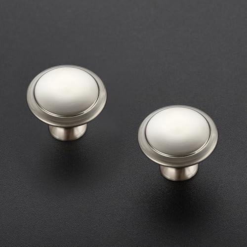 Brushed Nickel Cabinet Drawer Hardware,30mm Kitchen Cabinet Knobs,18 Pack - color: Brushed Nickel