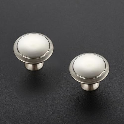 Brushed Nickel Cabinet Drawer Hardware,30mm Kitchen Cabinet Knobs,18 Pack - color: Brushed Nickel