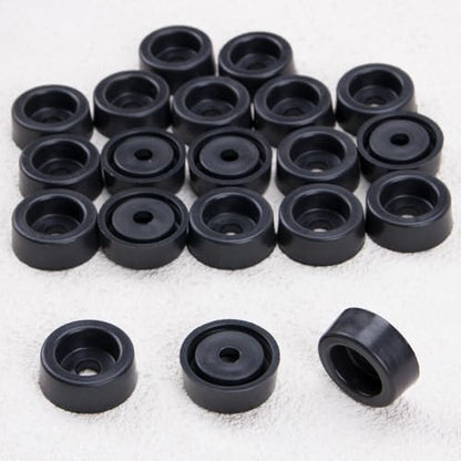 KOOBOOK 20Pcs Round PE Recliner Feet Replacement Ultimate Furniture Feet Pads for Floor Protection for Cabinets Chairs and Sofas Glide Foot Legs Black 31x12mm
