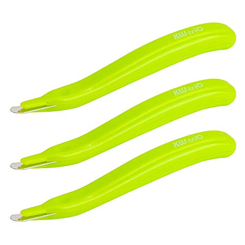 Staple Remover Professional Magnetic Easy Staple Removers Tool 3 PCS Staple Puller Remover Staple Pullers for Office, School and Home - color: Green