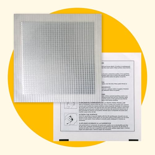 MaxPatch® 4 in. x 4 in. Solid Metal Self-Adhesive Wall Repair Patch (3-Pack) – Durable Galvanized Metal, Easy Application for Drywall, Plaster, and Ceiling Repairs