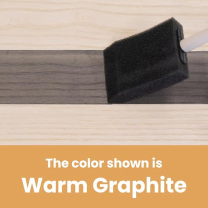 Furniture Clinic Wood Stain, Water-Based & Fast Drying, White Ash - color: Warm Graphite, size: 2500ml / 85 Fl Oz