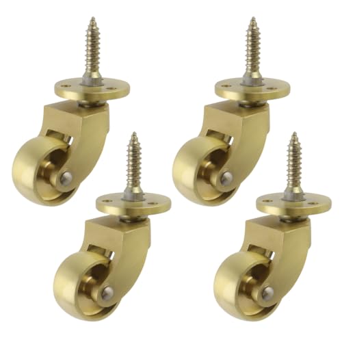 Semetall 4-Piece Brass Threaded Stem Casters - style: A-105