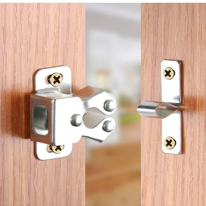 6 Pack Cabinet Latch - Double Roller Catch Hardware for Cupboard Closet Kitchen Cabinet Door Latches and RV Cabinet, Silver - color: Silver