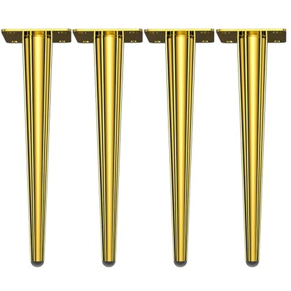 Osring 24 Inch Furniture Table Legs Straight, Gold Metal Coffee Table Feet - size: 24 Inch