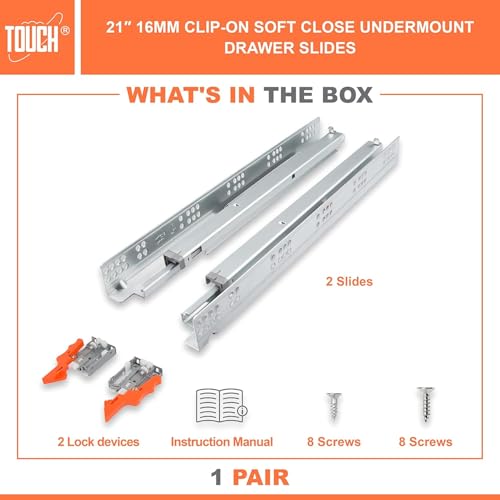 Undermount Drawer Slides 12 Inch, Soft-Close, for 1/2 and 5/8 Inch Drawer Panels, 1 Pair, Concealed Bottom Mount, 75 lb Capacity, 3D Adjustable, Cold-Rolled Steel - color: SOFT-CLOSE, size: 12 Inch